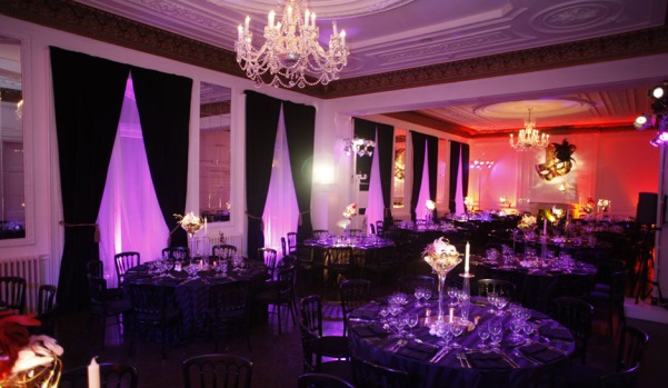 Il Bottaccio Christmas Party SW1, venue set up for dining with intimate lighting