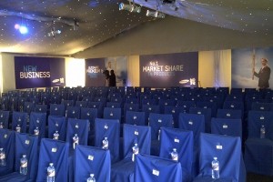 Conservatory at Painshill Venue Hire KT11, theatre style seating set up