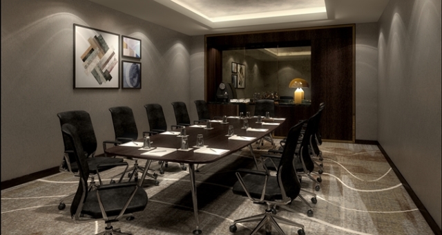 Hilton Bankside Venue Hire London SE1, private room set up board room style
