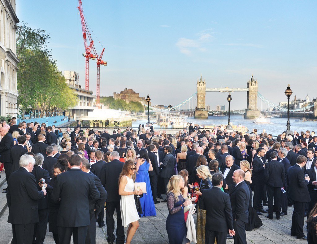 Old Billingsgate Summer Party Venue EC3, outside terrace area, perfect for Summer parties, stunning views of London