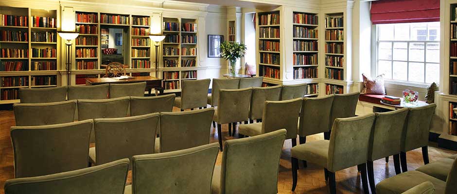 Theatre style layout in the Seamus Heaney Library Bloomsbury Hotel London