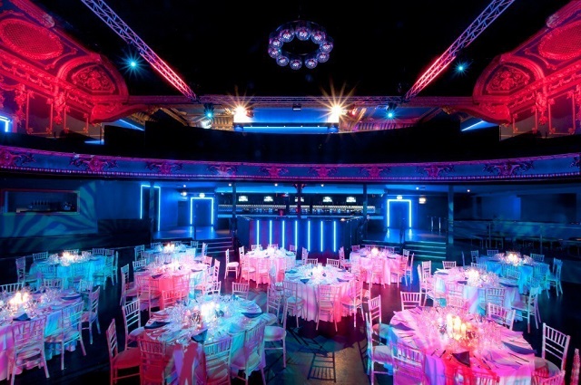 Electric Brixton Christmas Party SW2. Venue decorated for Christmas pary.